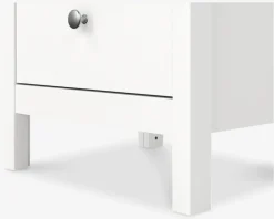 Best Daells Bolighus Sengebord Madrid hvid med 3 skuffer