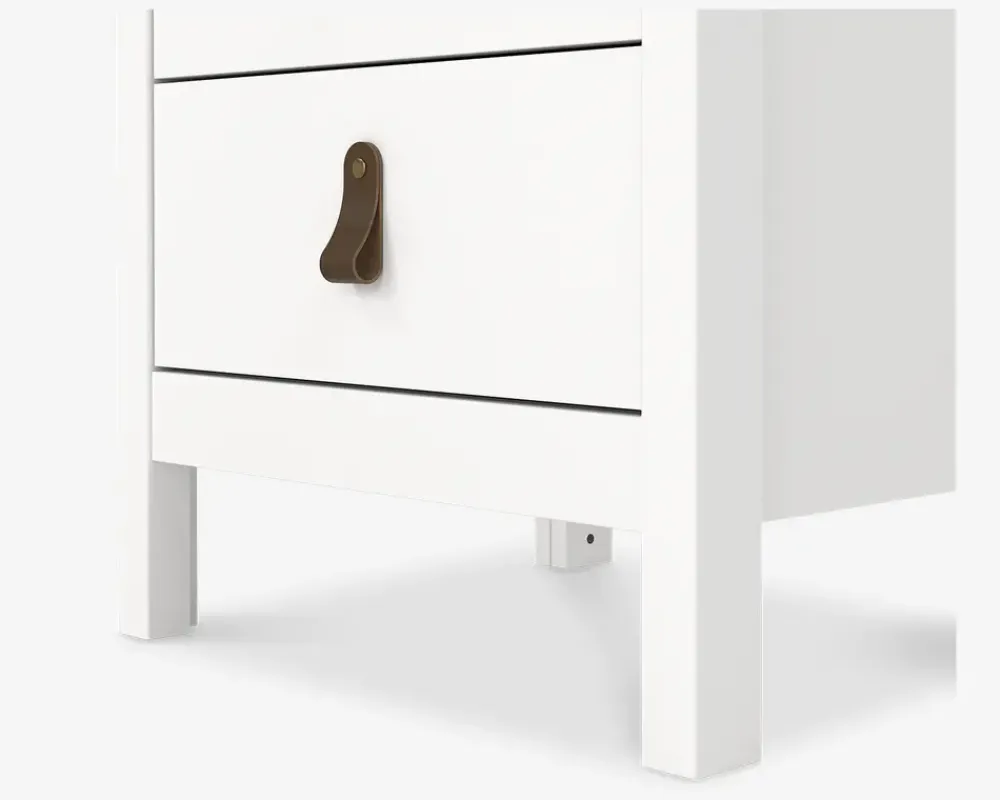 Best Daells Bolighus Sengebord Madrid hvid med 3 skuffer