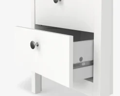 Discount Daells Bolighus Sengebord Madrid hvid med 2 skuffer