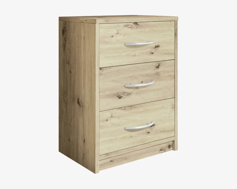 Sale Daells Bolighus Sengebord Pepe 3 skuffer i eg