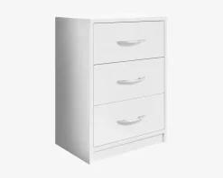 Daells Bolighus Sengebord Pepe med 3 skuffer hvid