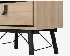 Online Daells Bolighus Sengebord Ry m. 1 skuffe og 1 hylde eg