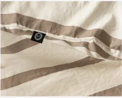 Discount Daells Bolighus Sengesæt Kelly Stribet Natur 140x200 cm Beige, Brun