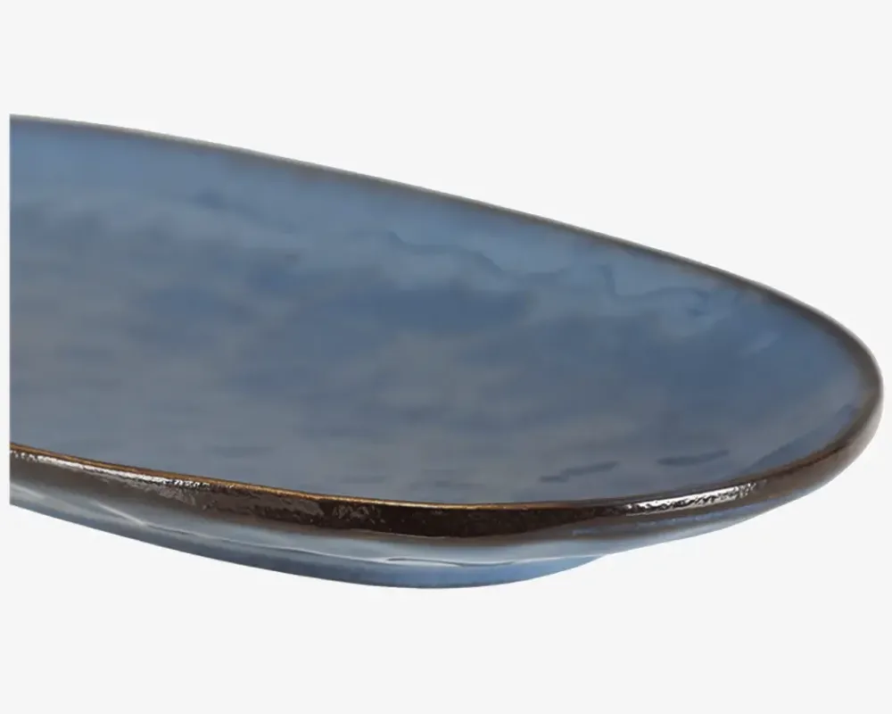 Hot Daells Bolighus Serveringsfad Oval 36 x 21,5 cm Blå