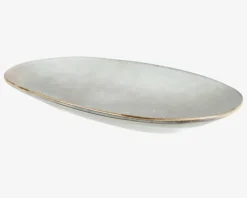 Outlet Daells Bolighus Serveringsfad Oval Blank Stone 36 x 21,5 cm Grå