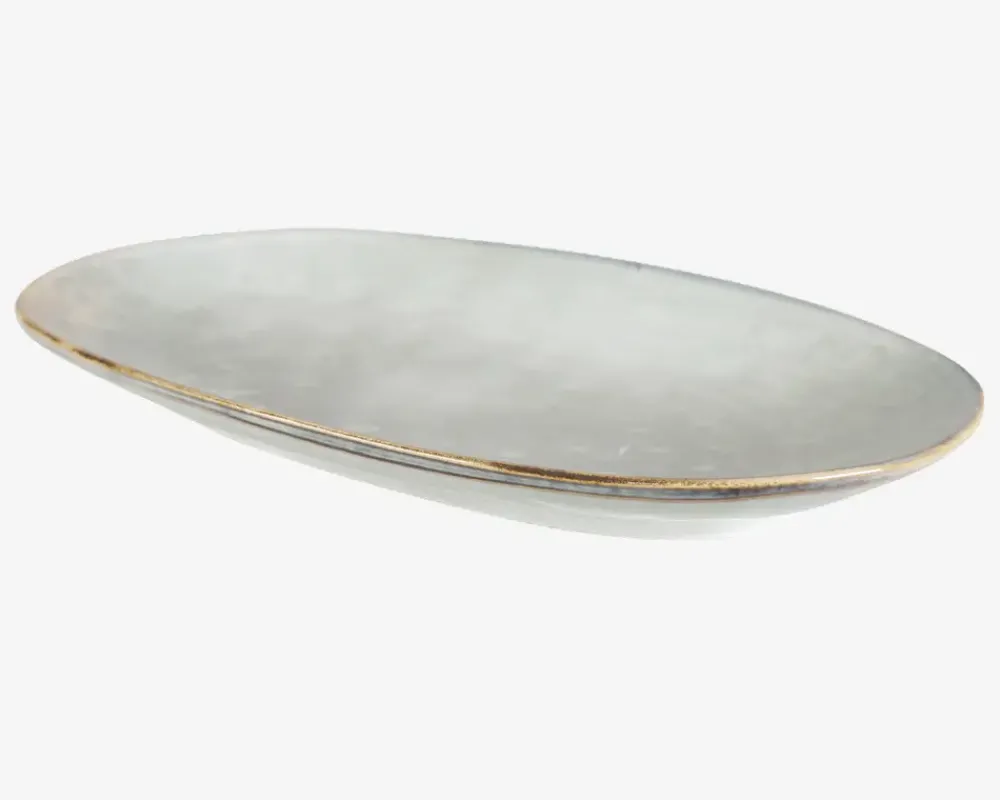 Outlet Daells Bolighus Serveringsfad Oval Blank Stone 36 x 21,5 cm Grå