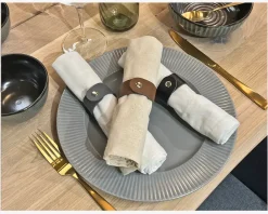 Clearance Daells Bolighus Servietring 6pk Læder Grå