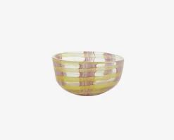 Discount Daells Bolighus Skål Mønster Gul/Pink Ø.12 cm Gul, Lyserød