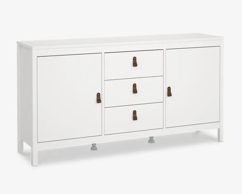 Clearance Daells Bolighus Skænk Madrid hvid med 3 skuffer