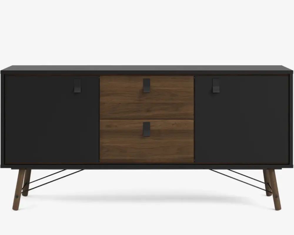 Daells Bolighus Skænk Ry B. 150 cm sort/valnød