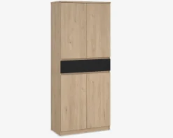 New Daells Bolighus Skoskab Naia eg/sort H. 191,7 cm