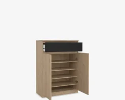 Hot Daells Bolighus Skoskab Naia eg/sort H. 111,3 cm