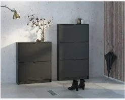 New Daells Bolighus Skoskab Shoes m. 2 låger sort