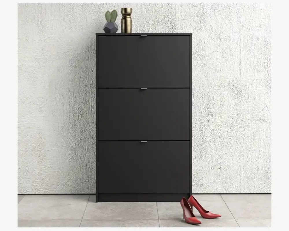 Hot Daells Bolighus Skoskab Shoes m. 3 låger sort