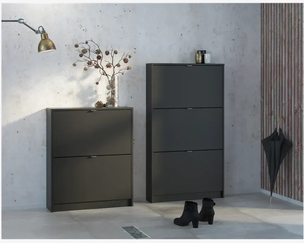 Hot Daells Bolighus Skoskab Shoes m. 3 låger sort