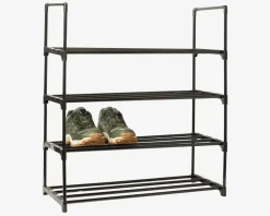 Hot Daells Bolighus Skostativ Med 4 Hylder Sort