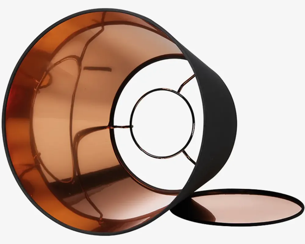 Daells Bolighus Skærm Isabella Domus sort/kobber H.24 cm