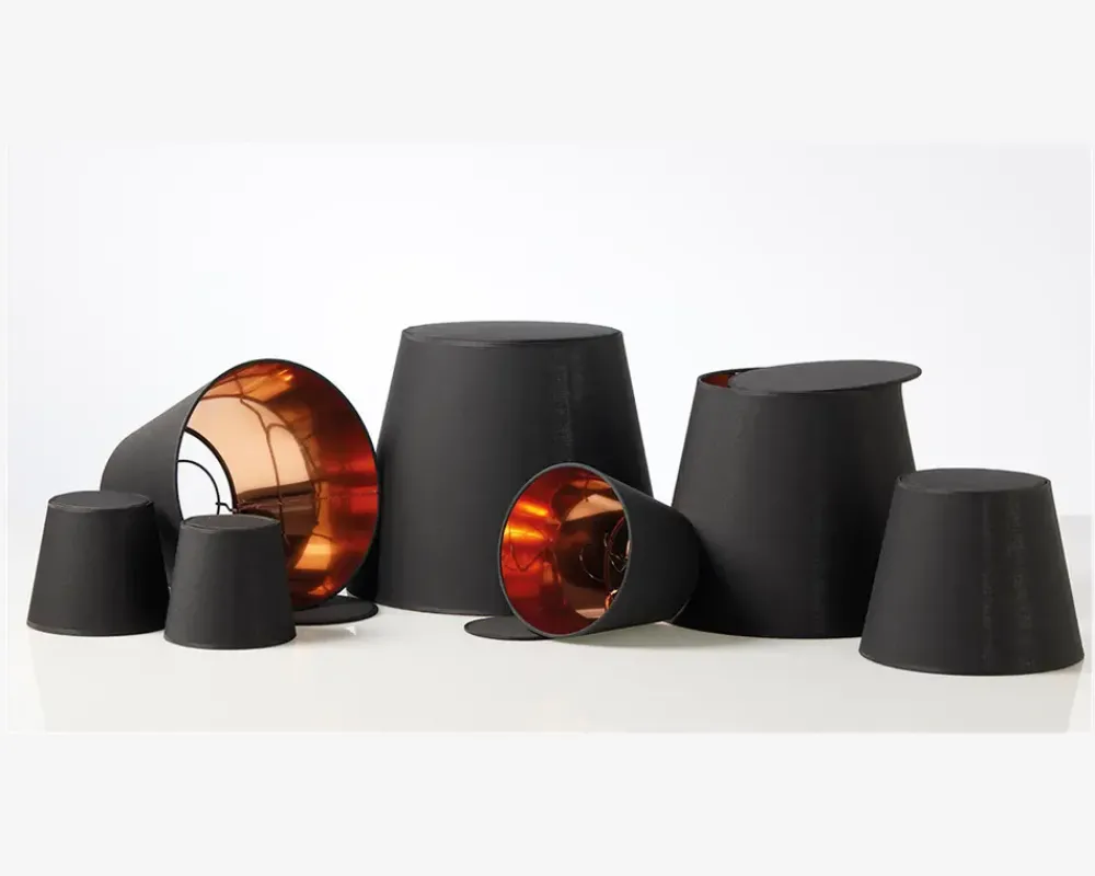 Daells Bolighus Skærm Isabella Domus sort/kobber H.20 cm