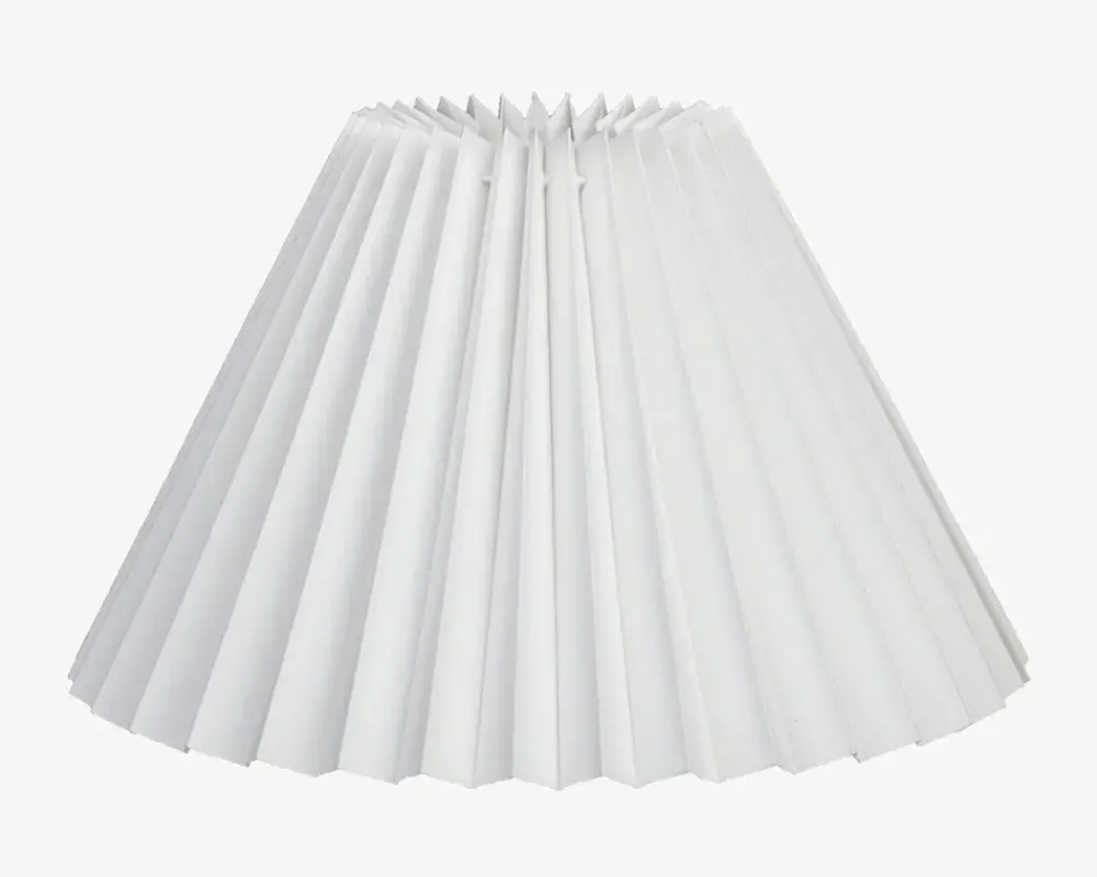 Daells Bolighus Skærm Plisse Empire Creme 21 cm Hvid