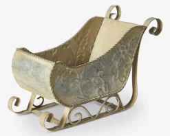 Online Daells Bolighus Slæde deko grå zink H.13 cm