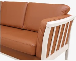 Discount Daells Bolighus Sofa 3 Pers. Luksus Tremmesofa Cognac/Bøg