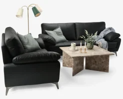 Hot Daells Bolighus Sofa 2 Pers. kunstlæder/PU Sort