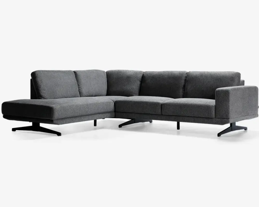 Daells Bolighus Sofa m. åben afslutning grå venstrevendt