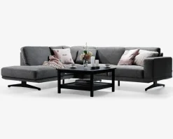 Daells Bolighus Sofa m. åben afslutning grå venstrevendt