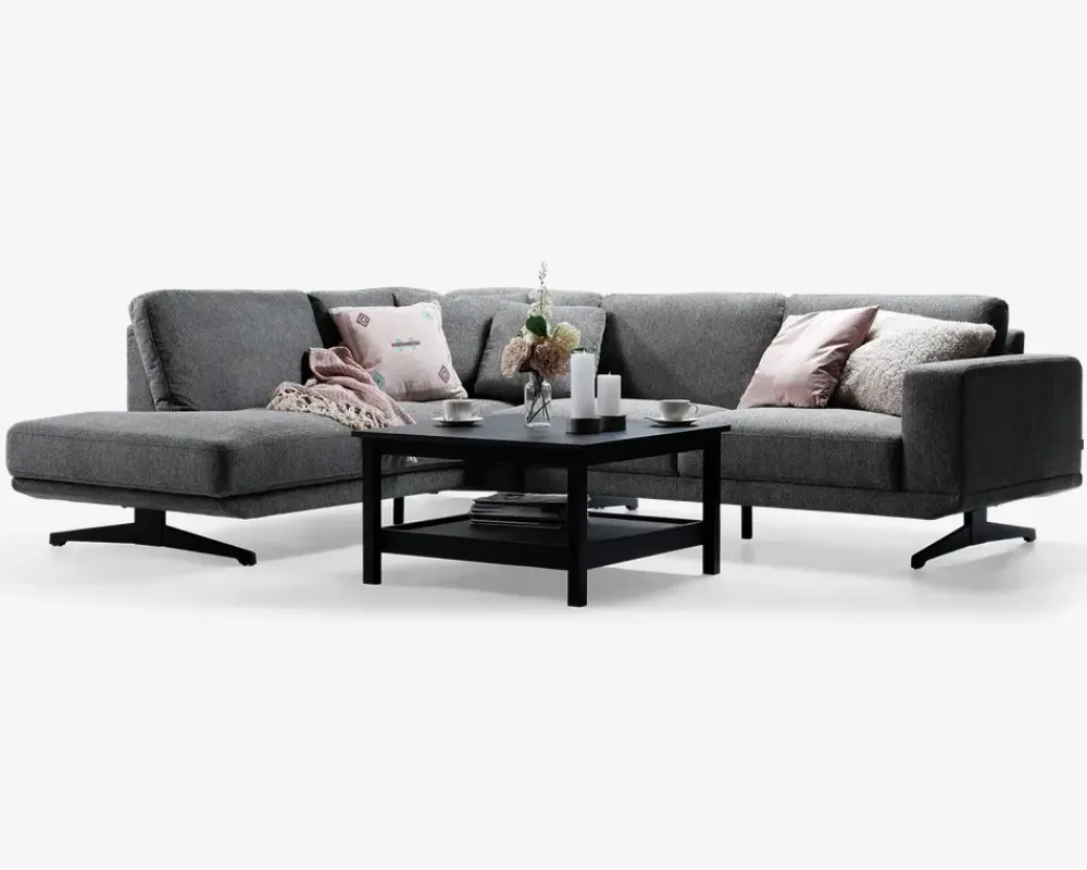 Daells Bolighus Sofa m. åben afslutning grå venstrevendt