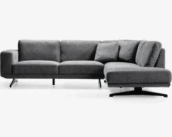 Best Daells Bolighus Sofa m. åben afslutning grå højrevendt