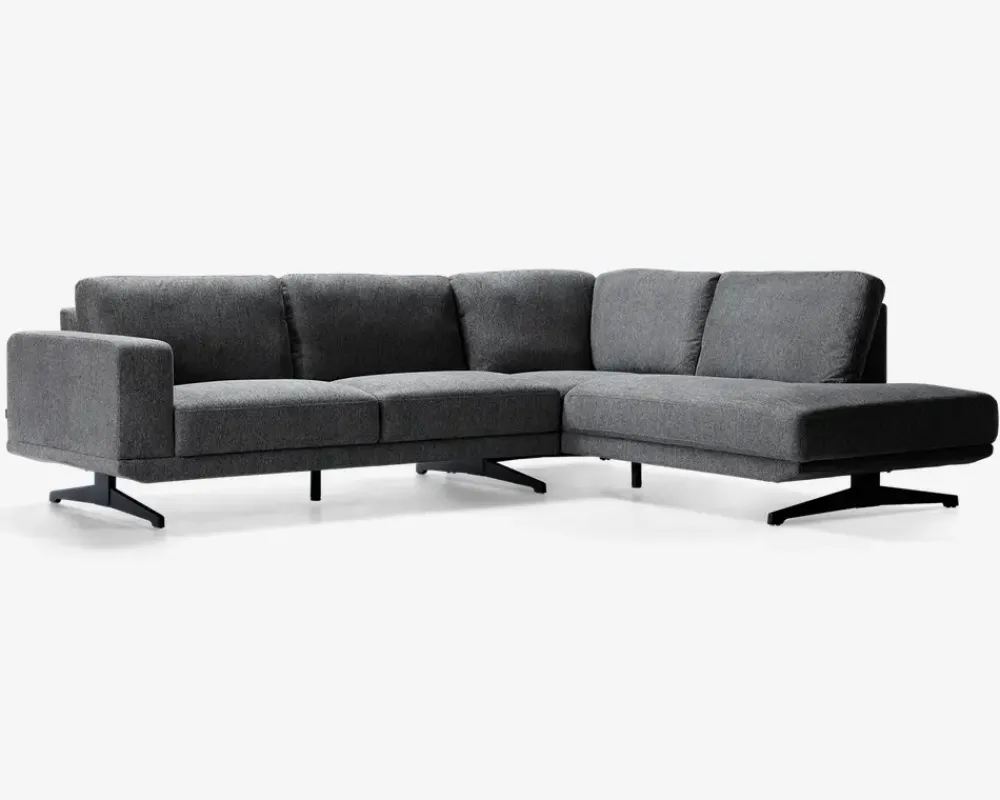 Best Daells Bolighus Sofa m. åben afslutning grå højrevendt