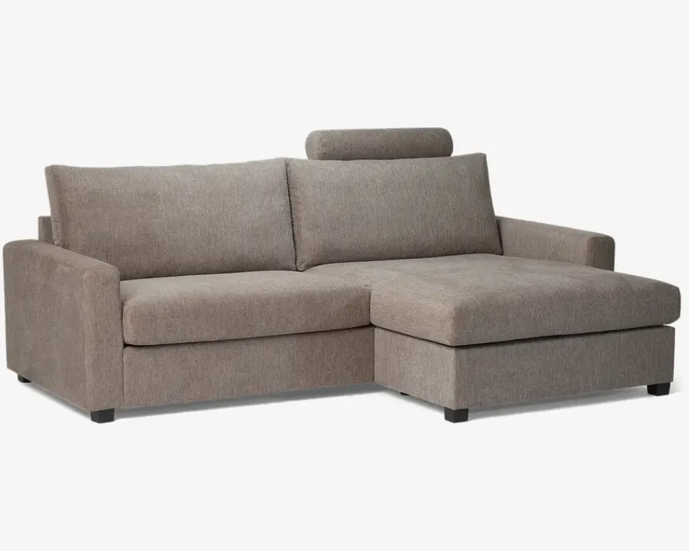 Daells Bolighus Sofa m/Chaiselong Grå/Beige Møbelstof