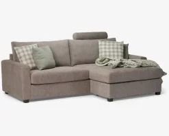 Daells Bolighus Sofa m/Chaiselong Grå/Beige Møbelstof
