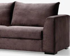 New Daells Bolighus Sofa med chaiselong brun fløjl venstre