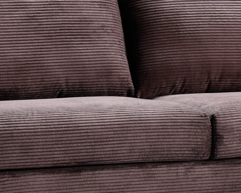 Hot Daells Bolighus Sofa med chaiselong brun fløjl højre