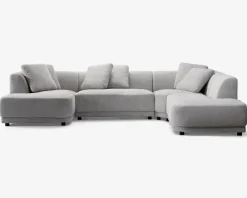 Sale Daells Bolighus Sofa U-shape grå/beige højrevendt