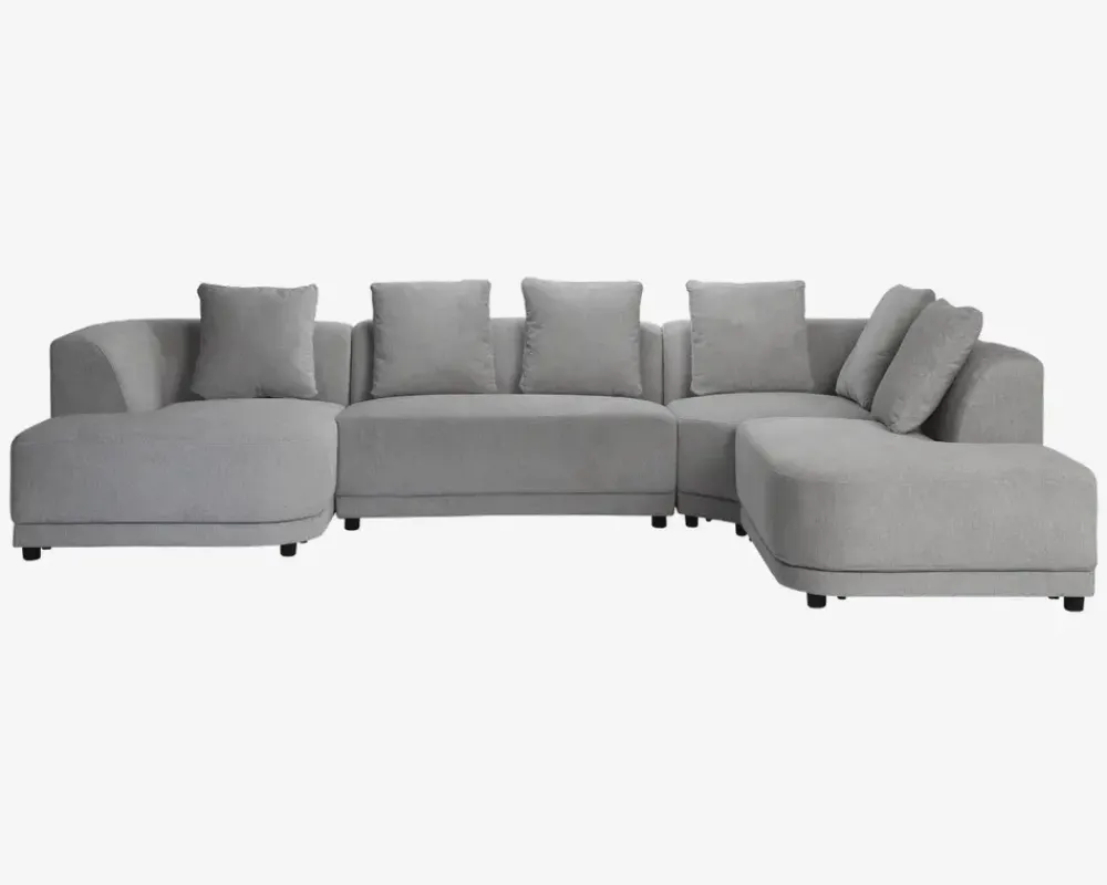 Best Daells Bolighus Sofa U-Shape Højre Lys Grå