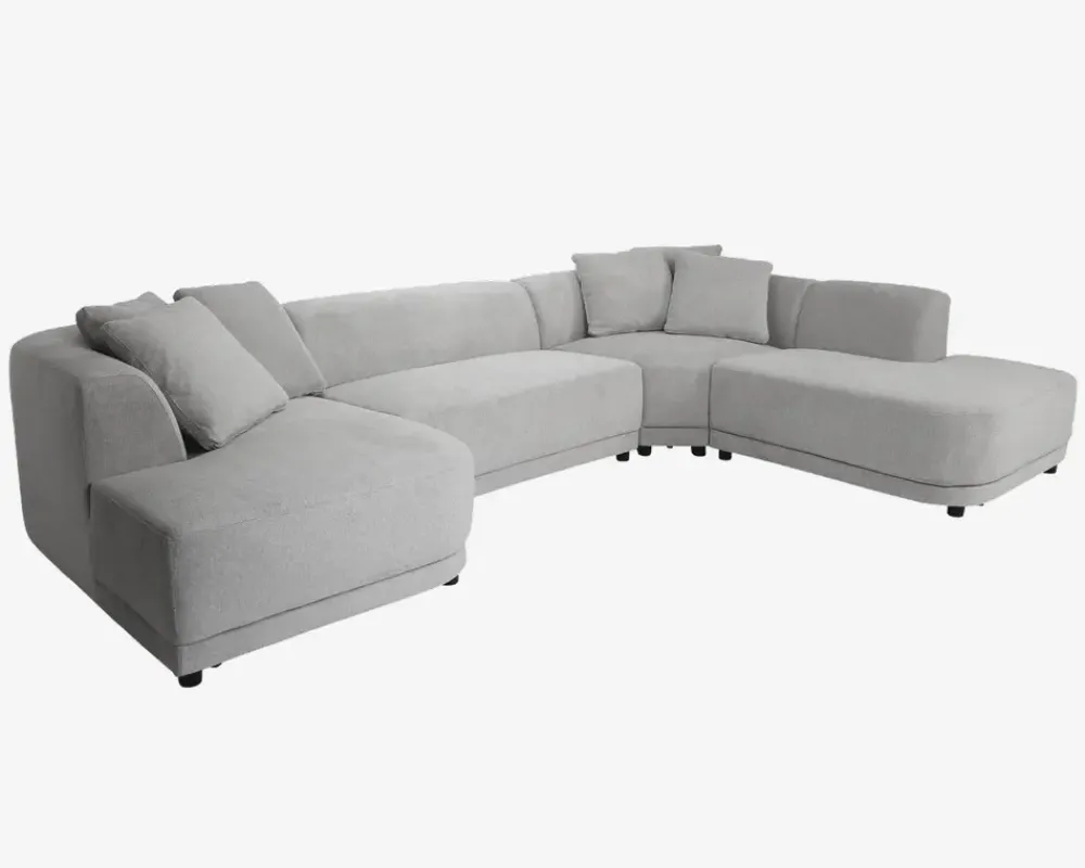 Best Daells Bolighus Sofa U-Shape Højre Lys Grå