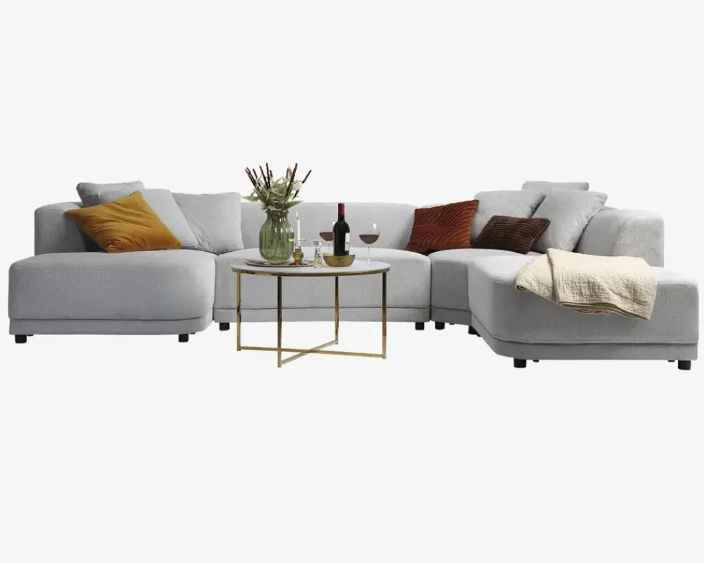 Best Daells Bolighus Sofa U-Shape Højre Lys Grå