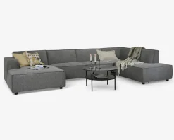 Clearance Daells Bolighus Sofa U-shape Højrevendt Grå