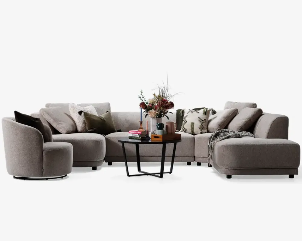 Best Daells Bolighus Sofa U-shape Taupe højrevendt