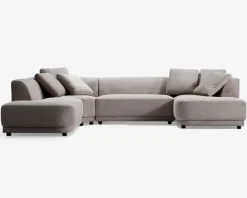 Best Daells Bolighus Sofa U-shape Taupe venstrevendt