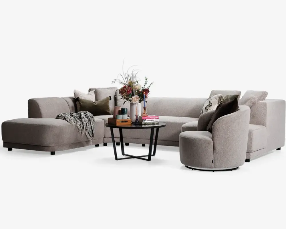 Best Daells Bolighus Sofa U-shape Taupe venstrevendt