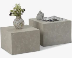 Clearance Daells Bolighus Sofabord Dice Travertin 2 Stk. Beige