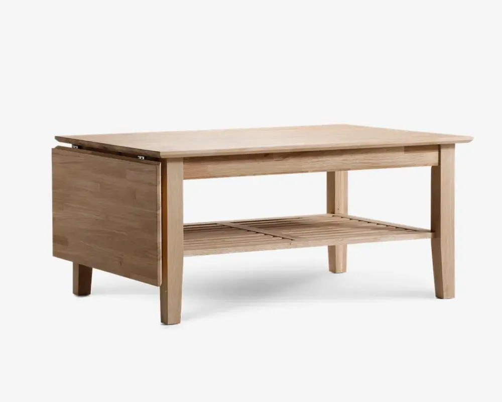 Best Daells Bolighus Sofabord olieret eg med klap og hylde