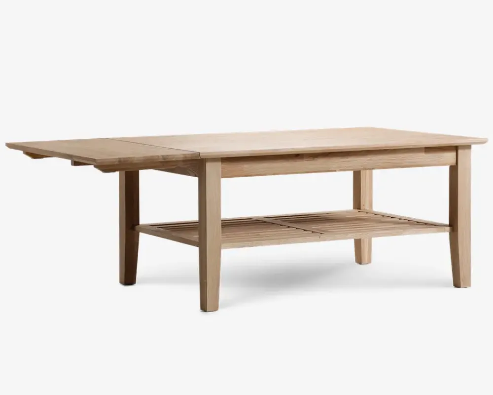 Best Daells Bolighus Sofabord olieret eg med klap og hylde