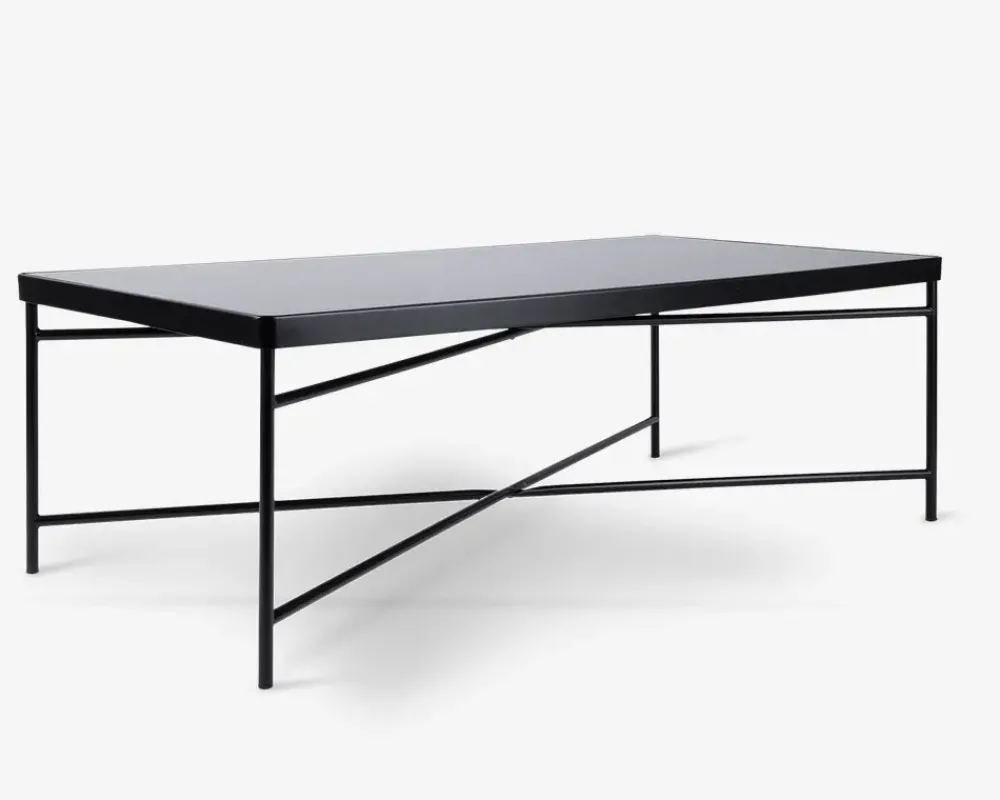 Discount Daells Bolighus Sofabord sort/glas 60x120 cm