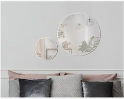 Outlet Daells Bolighus Spejl Cirkel Hvid Ø80 cm