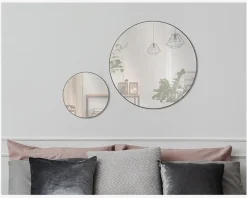 Clearance Daells Bolighus Spejl Cirkel Sort Ø.100 cm