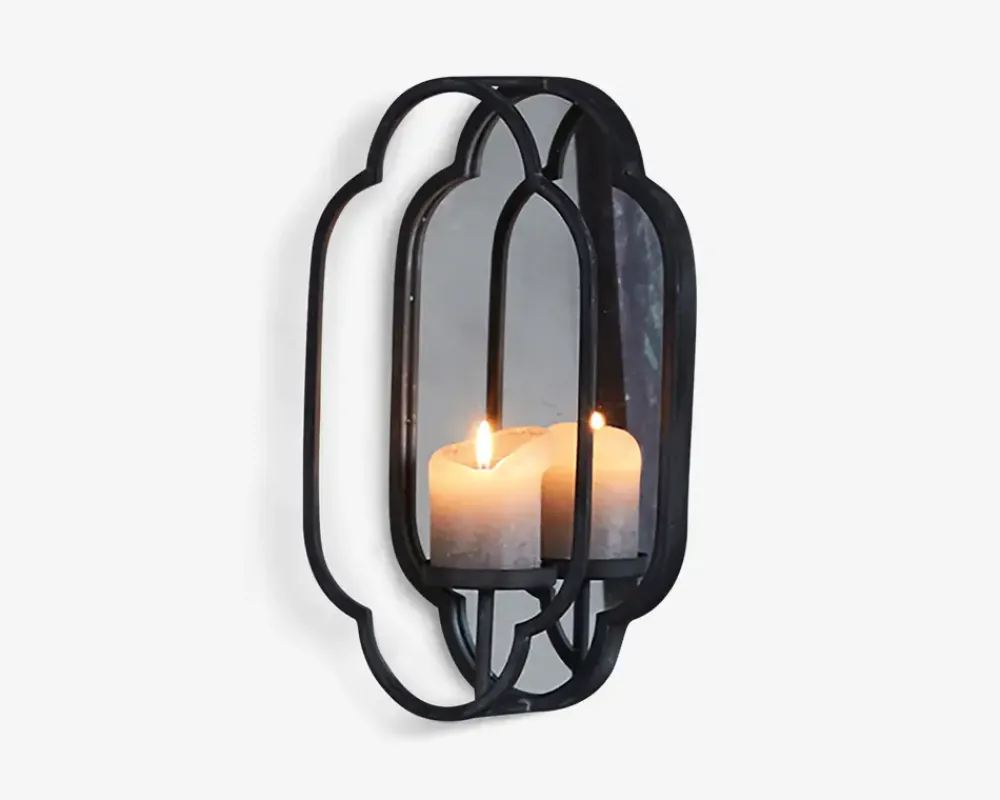 Daells Bolighus Spejl m/lysestage metal H.40 cm